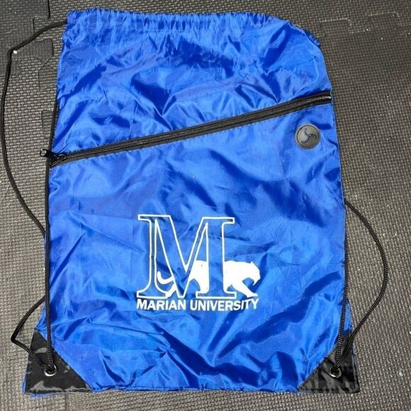 Marian University Blue Drawstring Backpack - Picture 1 of 2